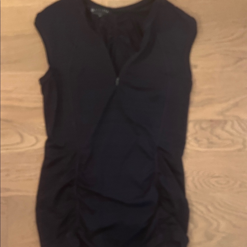Athleta navy Sleeveless rash guard Front Tunic